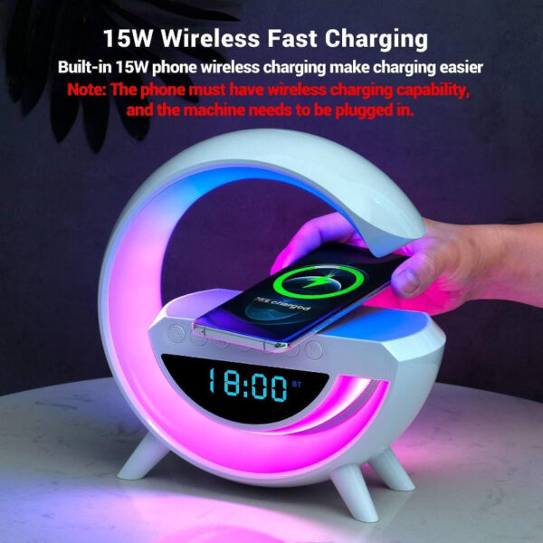 BT-3401 LED Display Wireless Phone Charger & Bluetooth Speaker