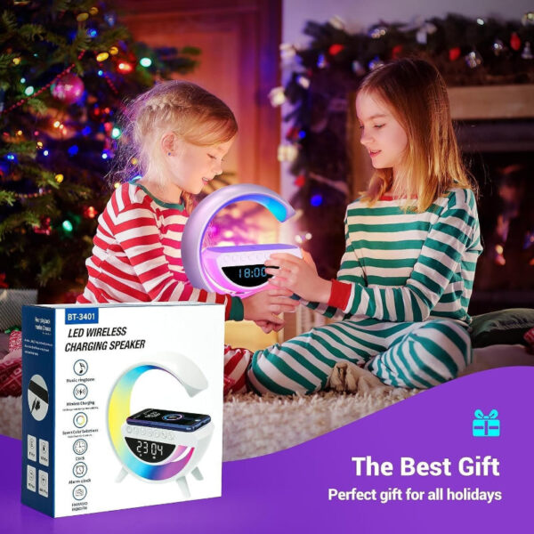 BT-3401 LED Display Wireless Phone Charger & Bluetooth Speaker