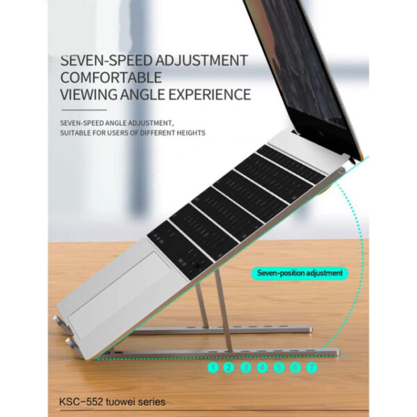 Laptop Portable Aluminium Lightweight Stand With 7 Adjustable Height Levels