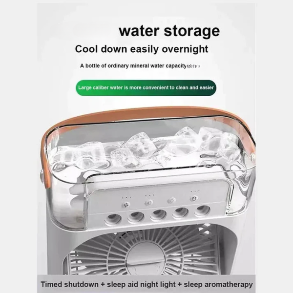 Portable Air Conditioner Fan | USB Electric LED Night Light, Mist Water & Humidifier
