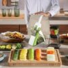 Vegetable Cutter Chopper Adjustable | 4 in 1 Multi-function Vegetable Cutter(Random Color)