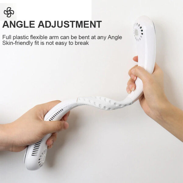 Neck Fan With 360° Airflow | Mini Portable USB Rechargeable Neckband Fan(Random Colors)