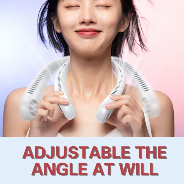 Neck Fan With 360° Airflow | Mini Portable USB Rechargeable Neckband Fan(Random Colors)