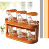 6 PCs Fashion Style Seasoning Spice Rack Set