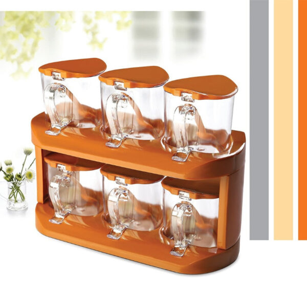 6 PCs Fashion Style Seasoning Spice Rack Set