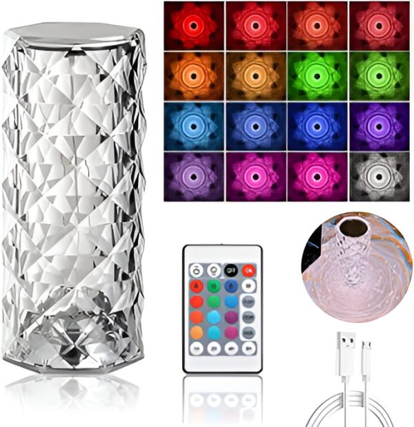 Diamond Touch Table Lamp Crystal Decoration with Remote (16 Colors)
