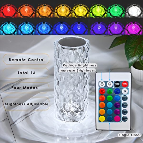 Diamond Touch Table Lamp Crystal Decoration with Remote (16 Colors)