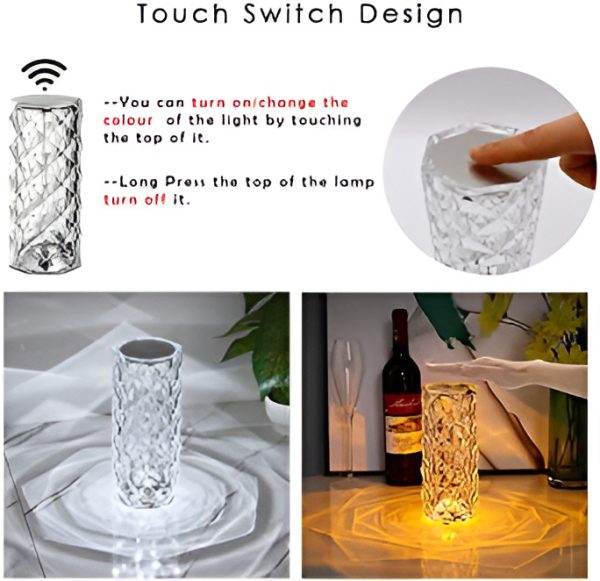 Diamond Touch Table Lamp Crystal Decoration with Remote (16 Colors)
