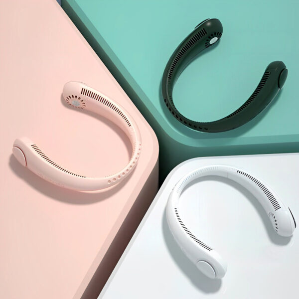 Neck Fan With 360° Airflow | Mini Portable USB Rechargeable Neckband Fan(Random Colors)